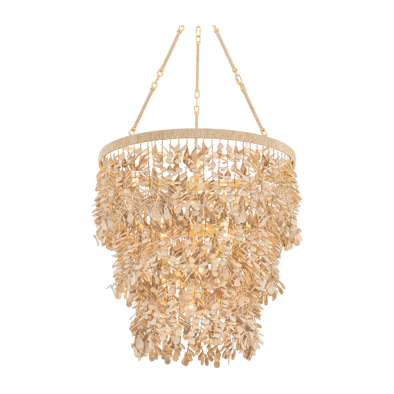 Draped Coco Shell 12-Light Chandelier / Default Title