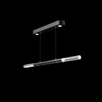 Dual-Illuminated 62-Inch Linear Pendant / Black / Brass / Charcoal