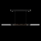 Dual-Illuminated 62-Inch Linear Pendant / Bronze / Brass / Smoke