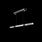 Dual-Illuminated 62-Inch Linear Pendant / Black / Nickel / Smoke