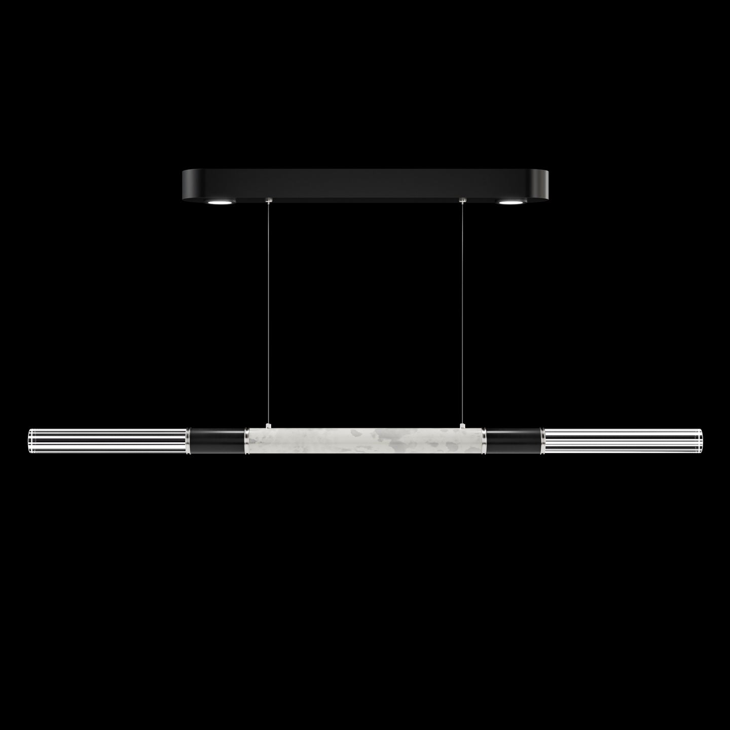 Dual-Illuminated 62-Inch Linear Pendant / Bronze / Nickel / Charcoal