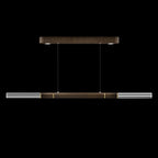 Dual-Illuminated 62-Inch Linear Pendant / Gold Leaf / Brass / No Skin