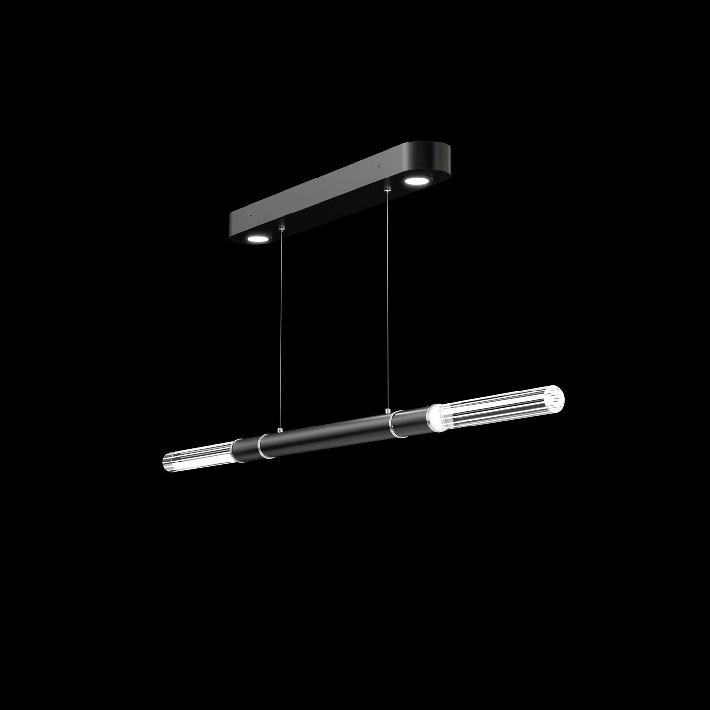Dual-Illuminated 62-Inch Linear Pendant / Bronze / Brass / Charcoal