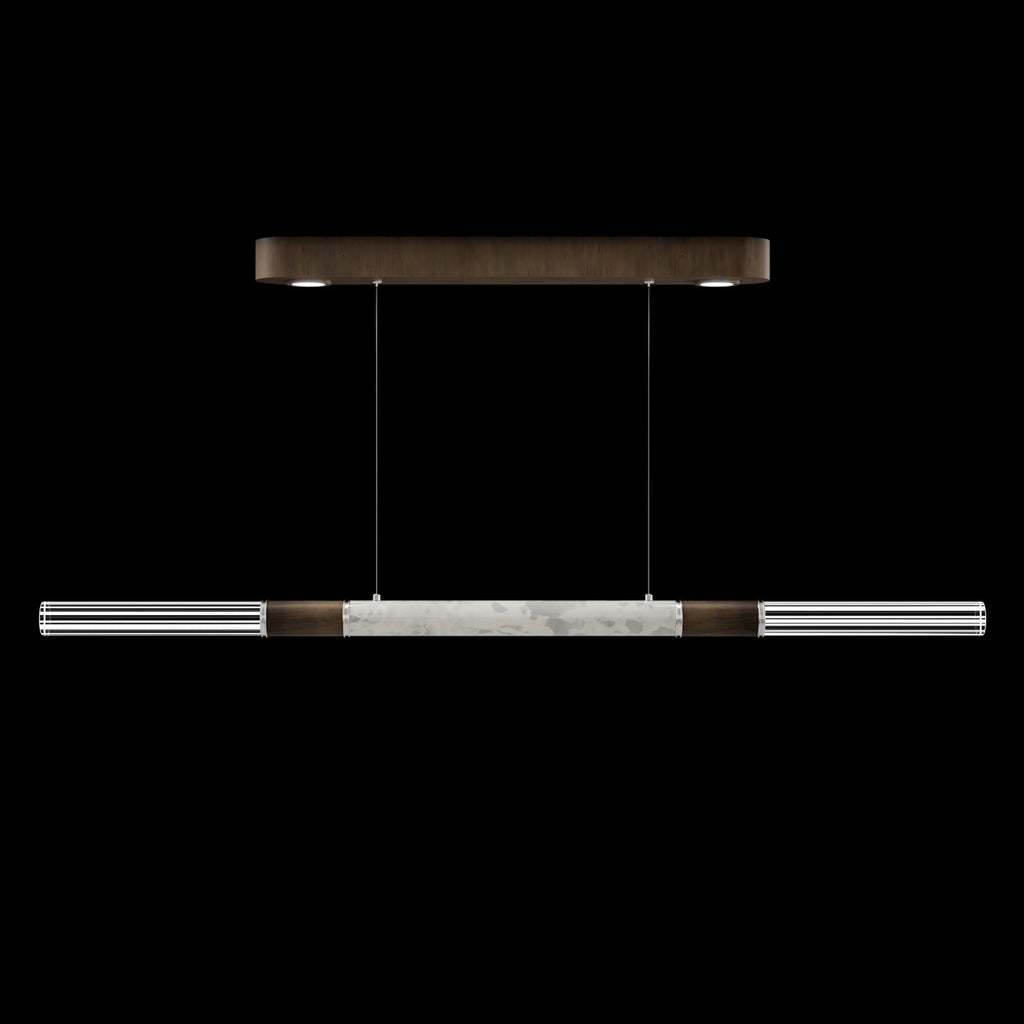 Dual-Illuminated 62-Inch Linear Pendant / Silver Leaf / Nickel / Charcoal