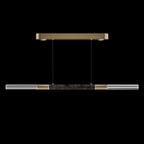 Dual-Illuminated 62-Inch Linear Pendant / Ombre Bronze / Brass / Smoke