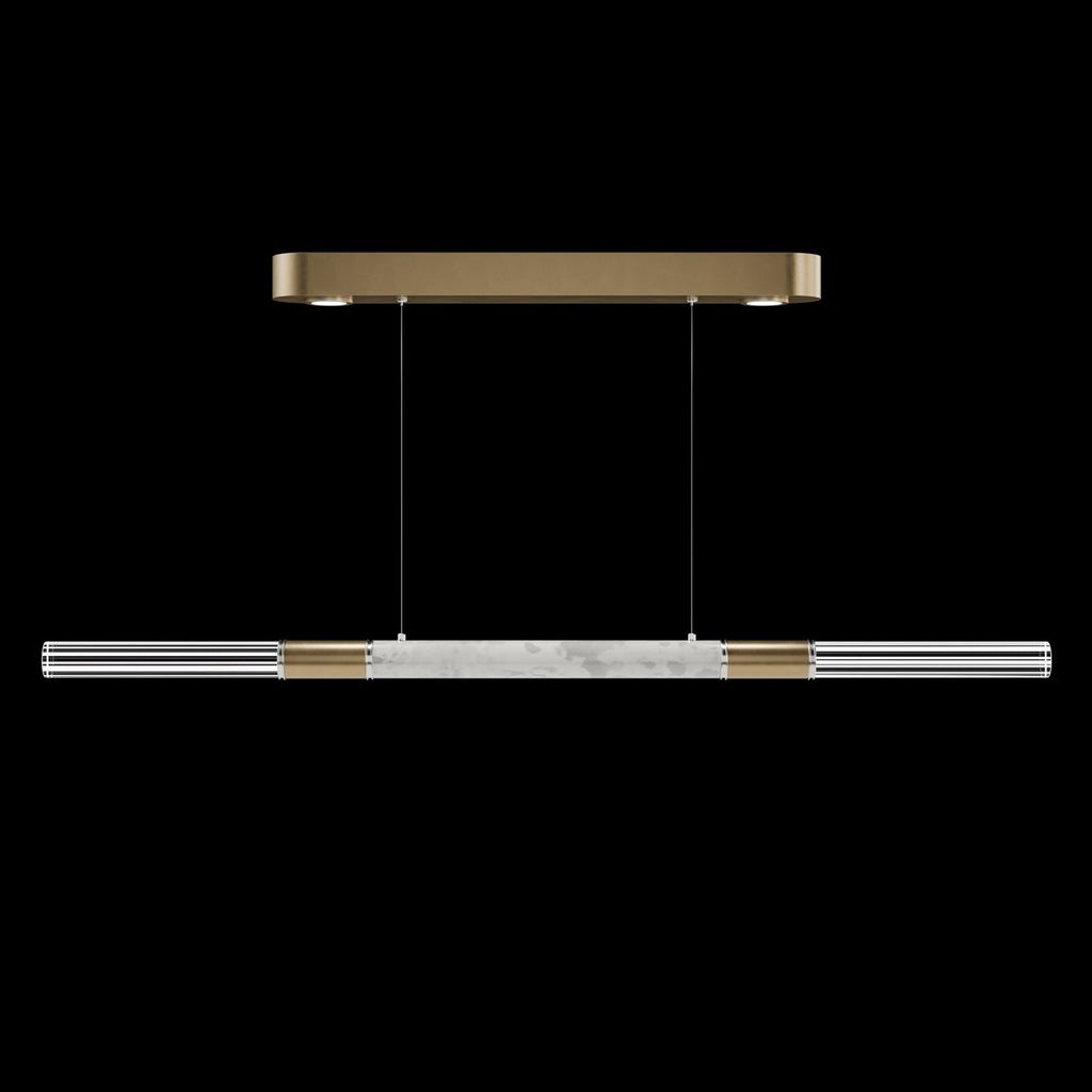 Dual-Illuminated 62-Inch Linear Pendant / Ombre Bronze / Nickel / Charcoal