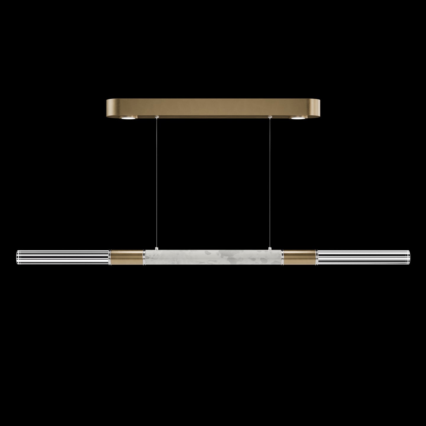 Dual-Illuminated 62-Inch Linear Pendant / Ombre Bronze / Nickel / Charcoal