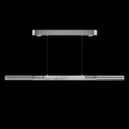 Dual-Illuminated 62-Inch Linear Pendant / Ombre Silver / Nickel / Charcoal