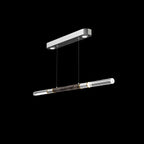 Dual-Illuminated 62-Inch Linear Pendant / Ombre Silver / Nickel / No Skin