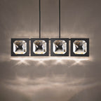Faceted Crystal 4-Light Linear LED Pendant