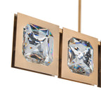 Faceted Crystal 4-Light Linear LED Pendant