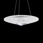 Faceted Crystal Origami Close-to-Ceiling Pendant / Polished Chrome