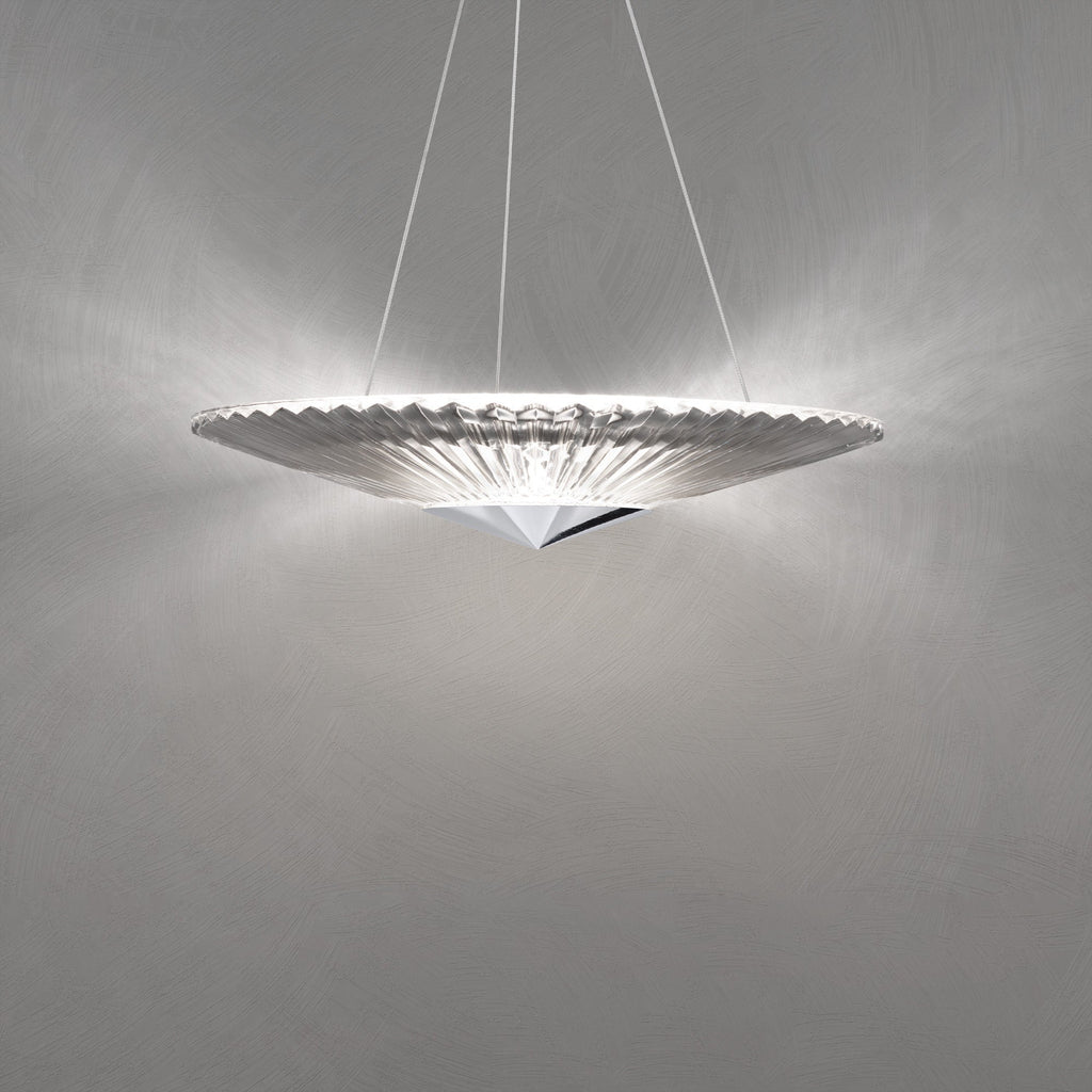 Faceted Crystal Origami Close-to-Ceiling Pendant