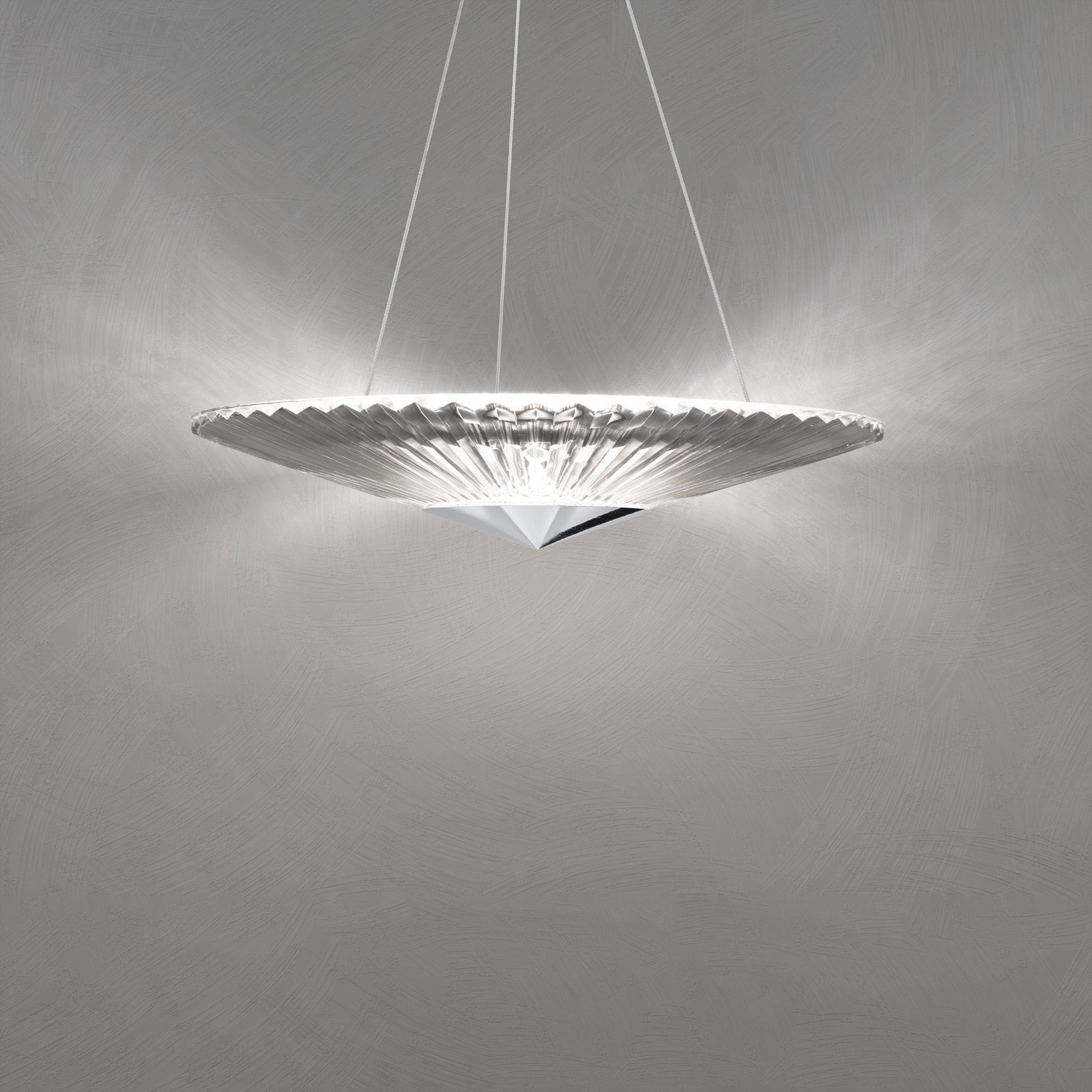 Faceted Crystal Origami Close-to-Ceiling Pendant