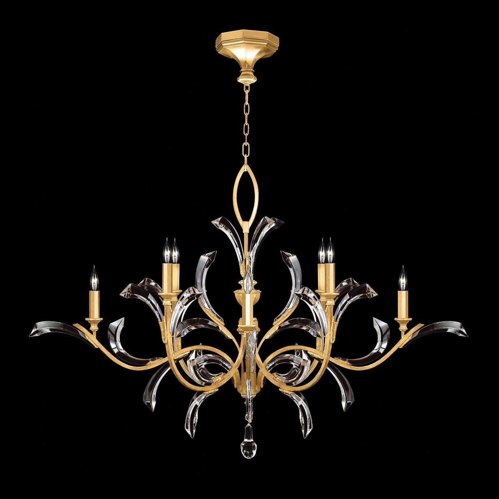 Fine Art Beveled Arcs 57" Chandelier / Gold