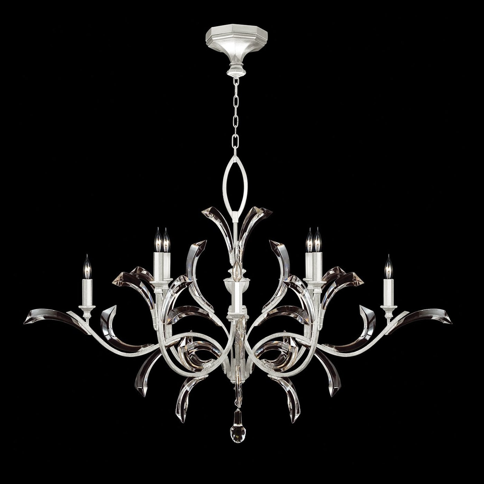 Fine Art Beveled Arcs 57" Chandelier / Muted Gold