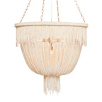 Five-Light Natural Texture Chandelier / Natural Coco/Gold