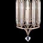 Floating Bevelled Crystal 14.5-Inch Pendant / Silver