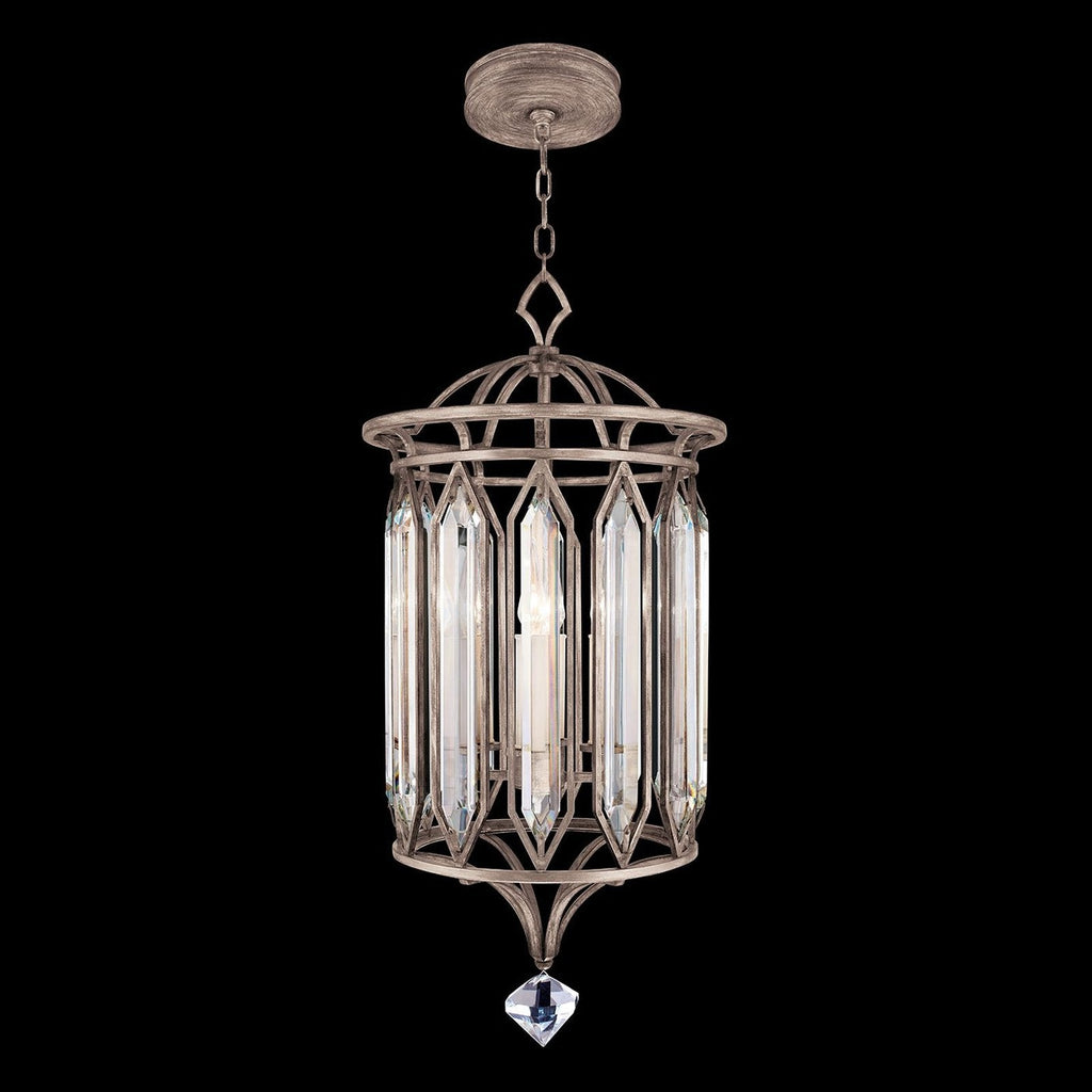 Floating Bevelled Crystal 14.5-Inch Pendant