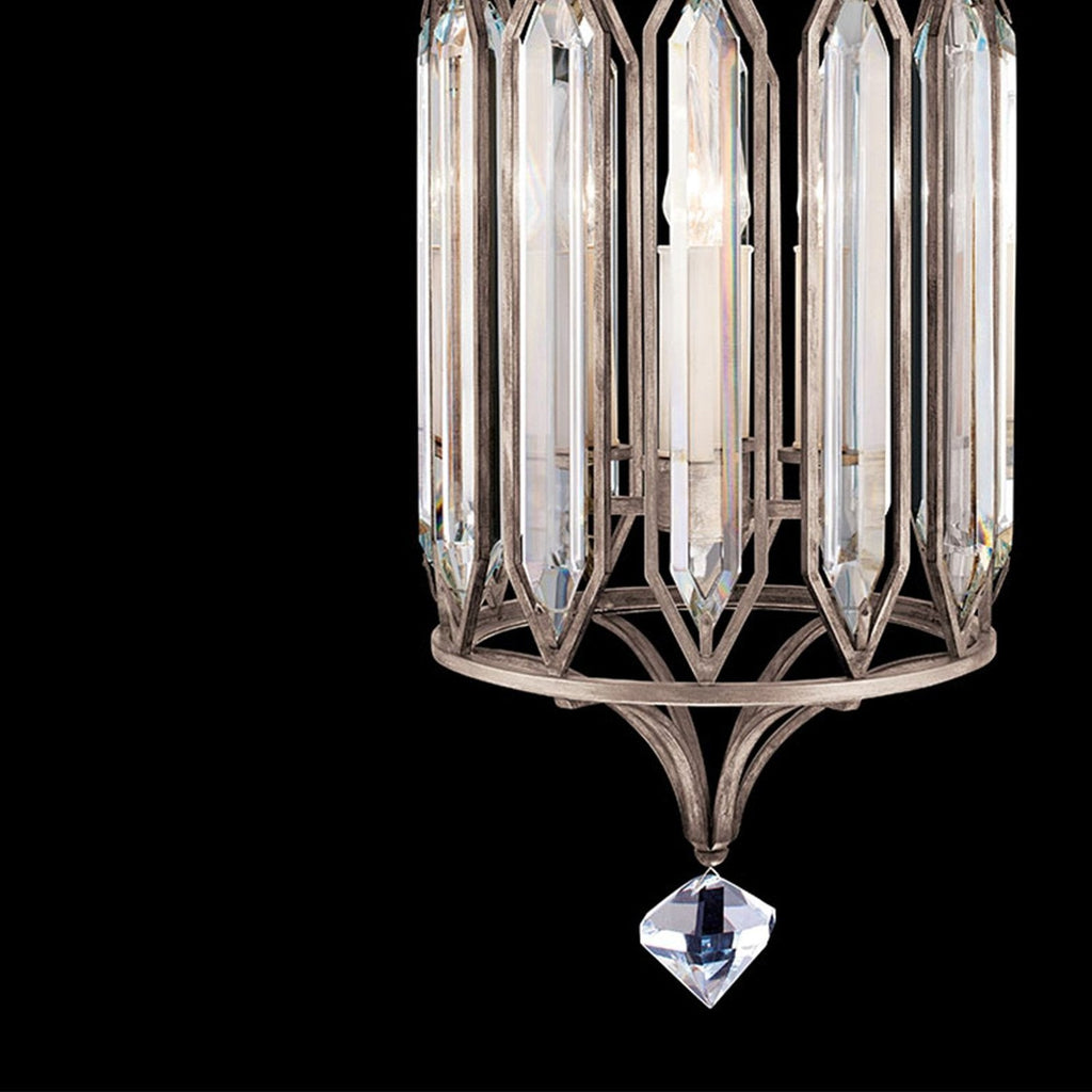 Floating Bevelled Crystal 14.5-Inch Pendant