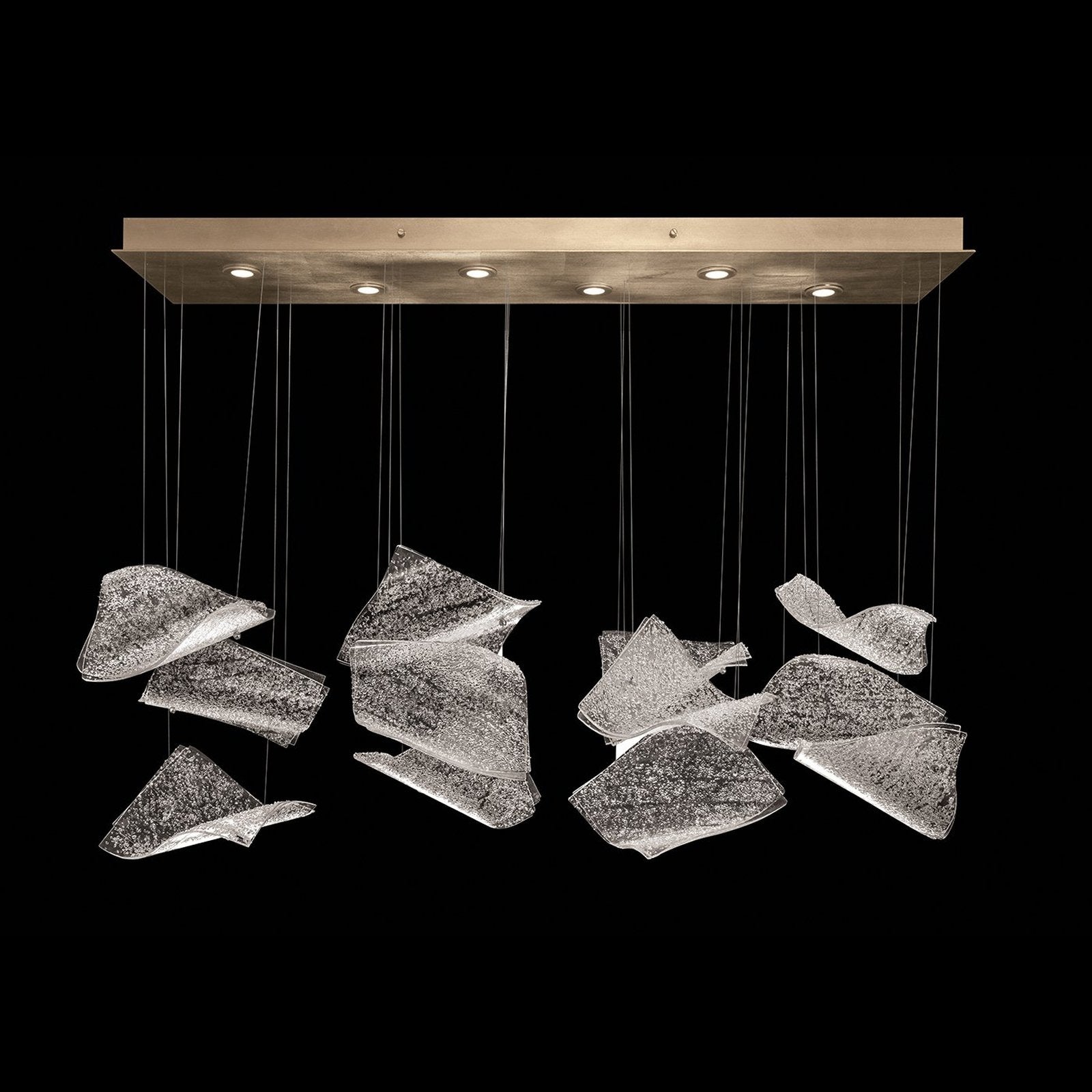 Floating Glass Pages 50-Inch Linear Pendant