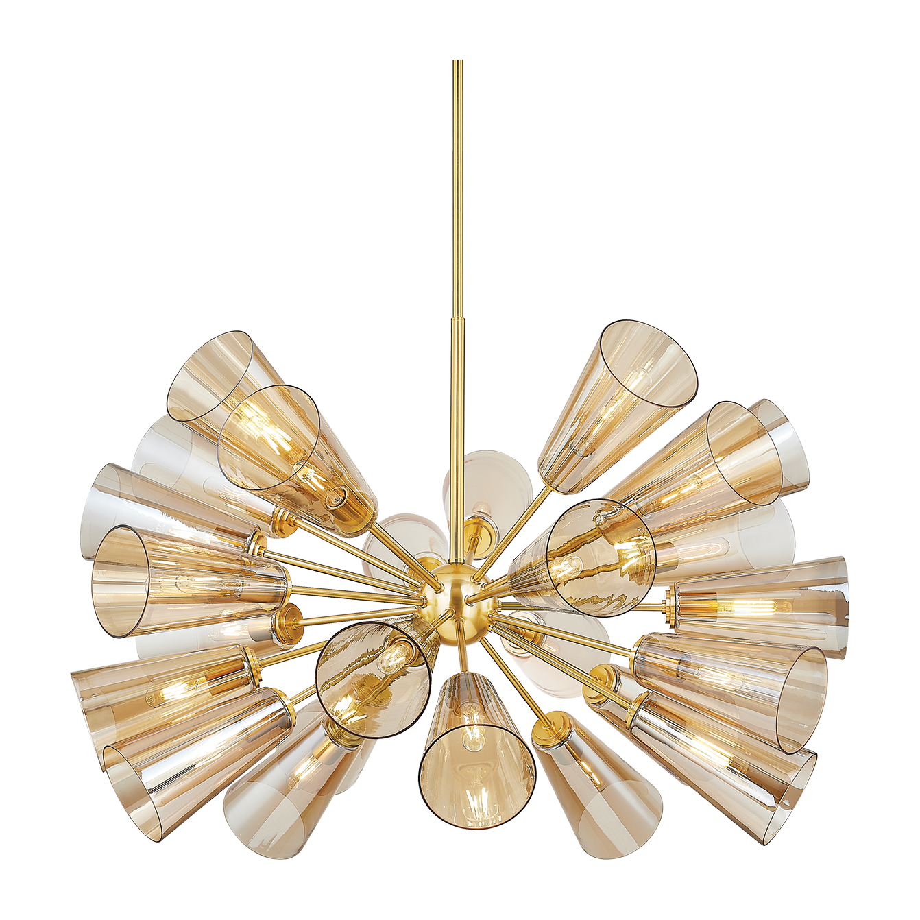 Fluted Glass 25-Light Sputnik Chandelier / Default Title