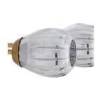 Fluted Smoke Glass Round Chandelier