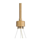 Fluted Smoke Glass Round Chandelier