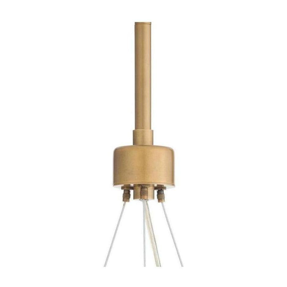 Fluted Smoke Glass Round Chandelier