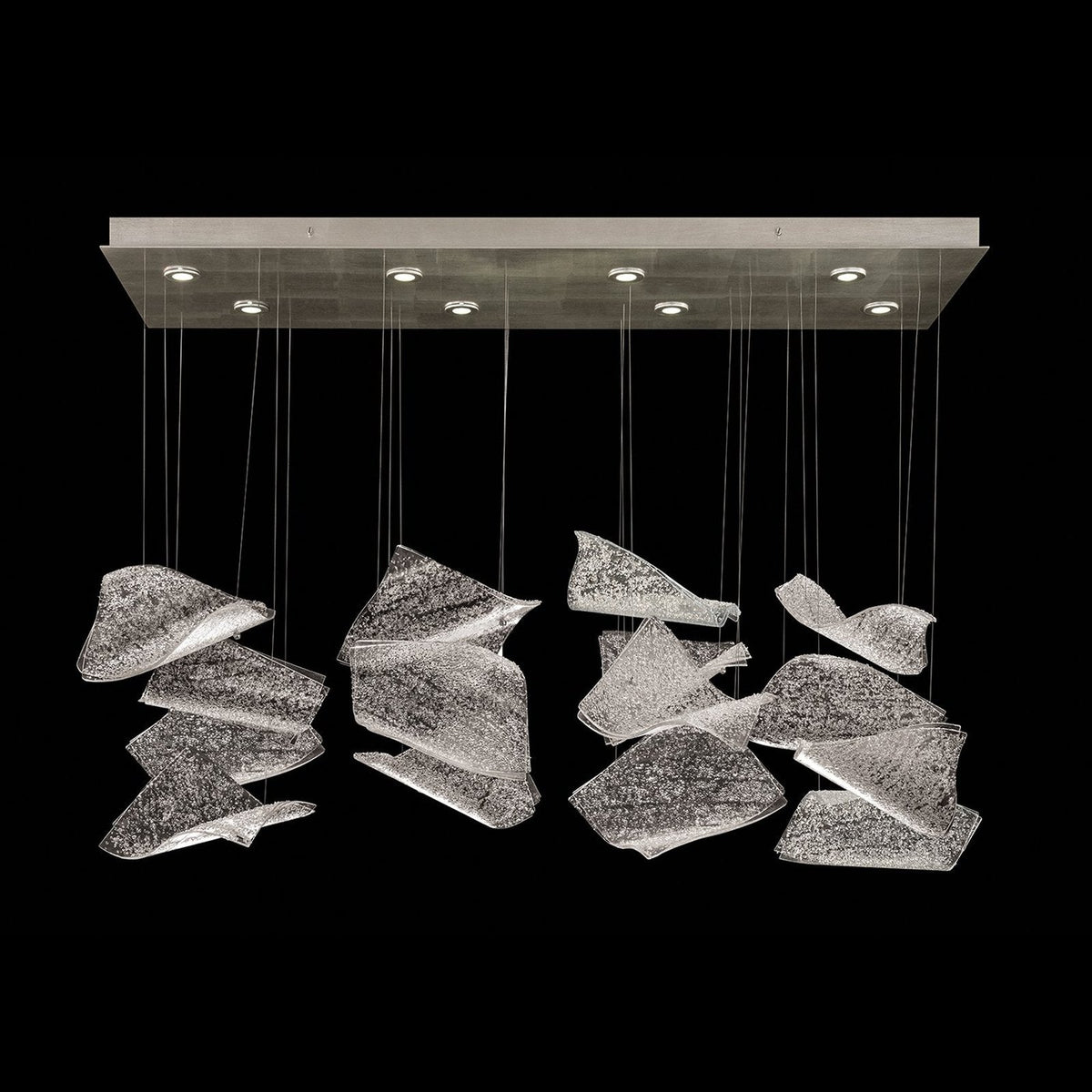 Frozen Glass Pages 54-Inch Linear Pendant