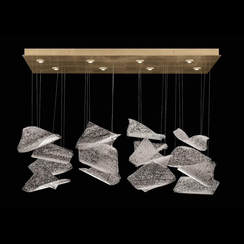 Frozen Glass Pages 54-Inch Linear Pendant