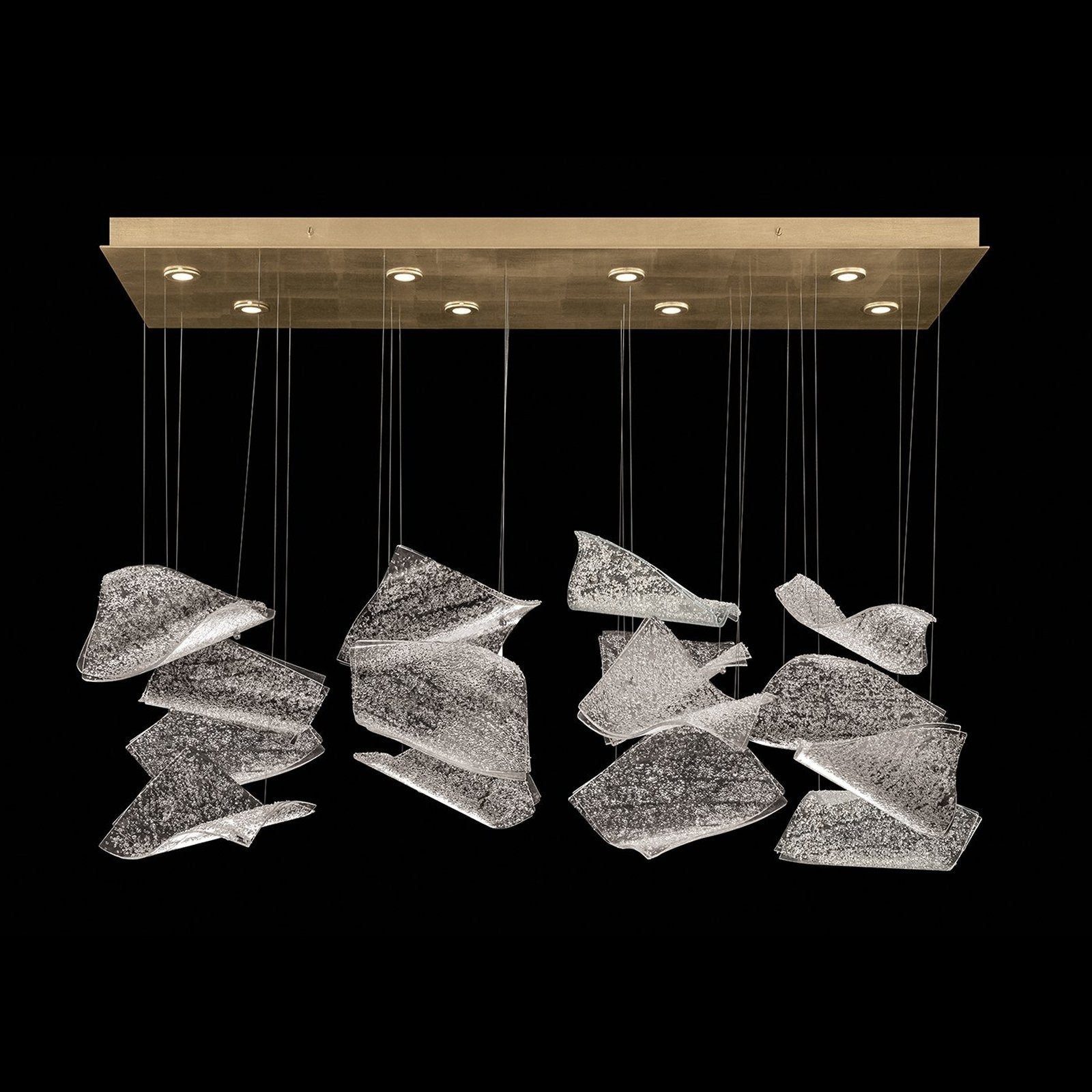 Frozen Glass Pages 54-Inch Linear Pendant