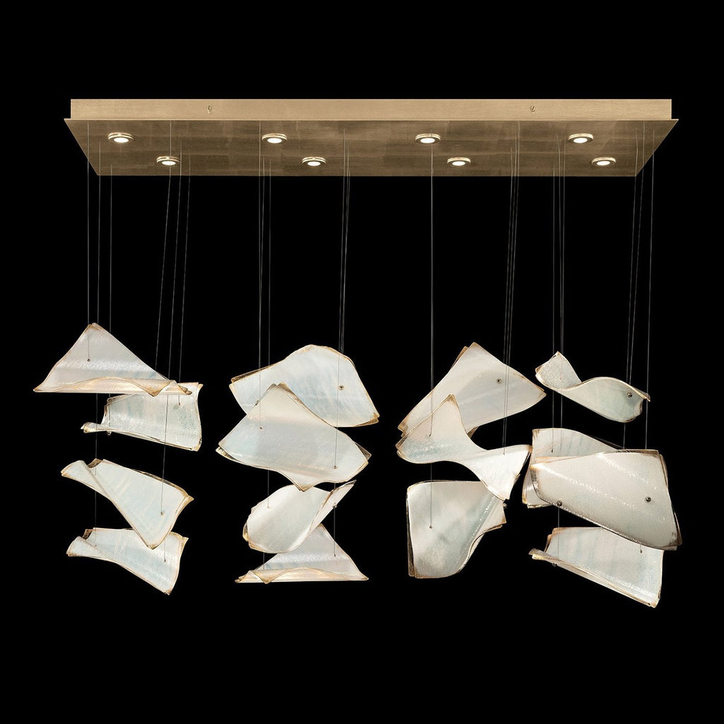 Frozen Glass Pages 54-Inch Linear Pendant