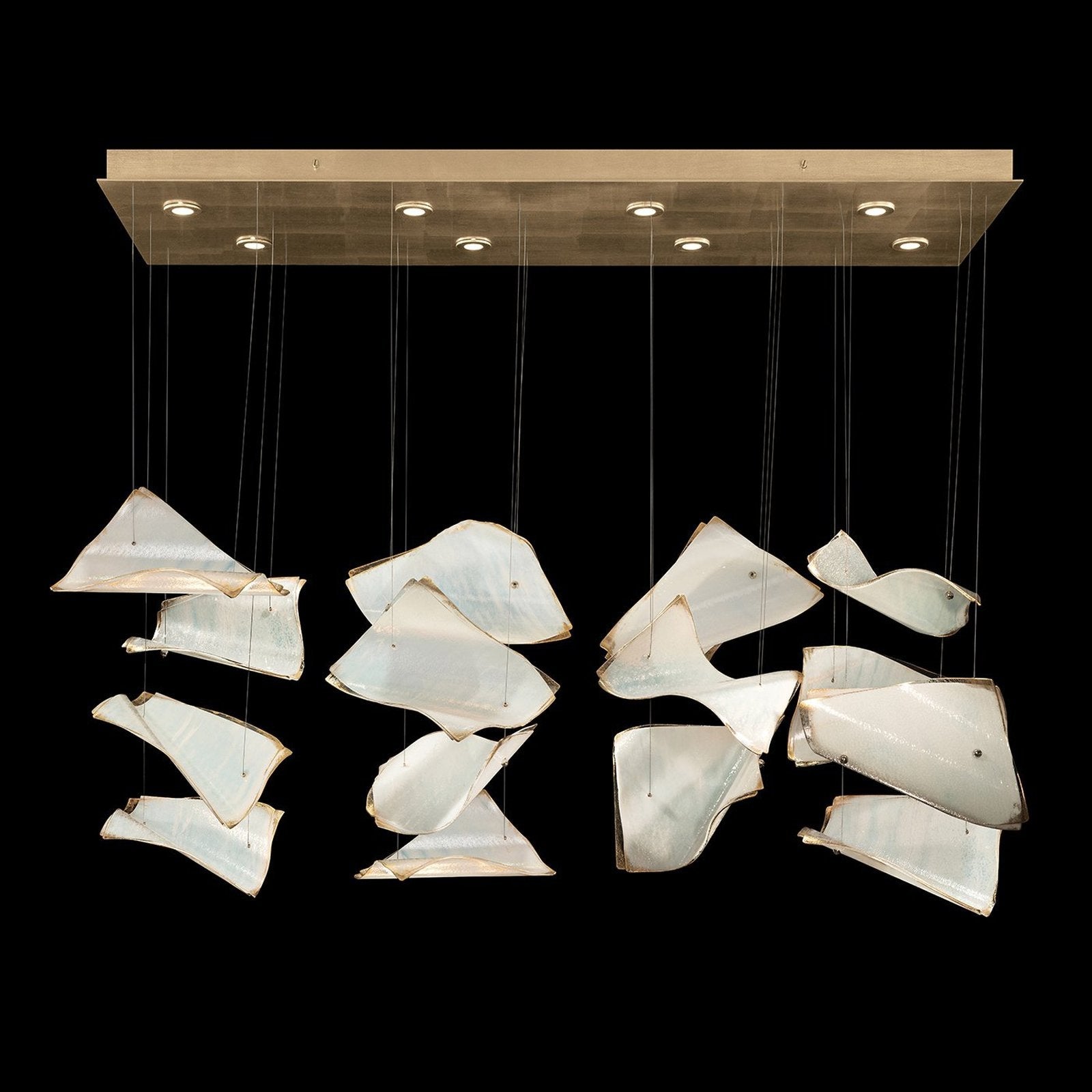 Frozen Glass Pages 54-Inch Linear Pendant