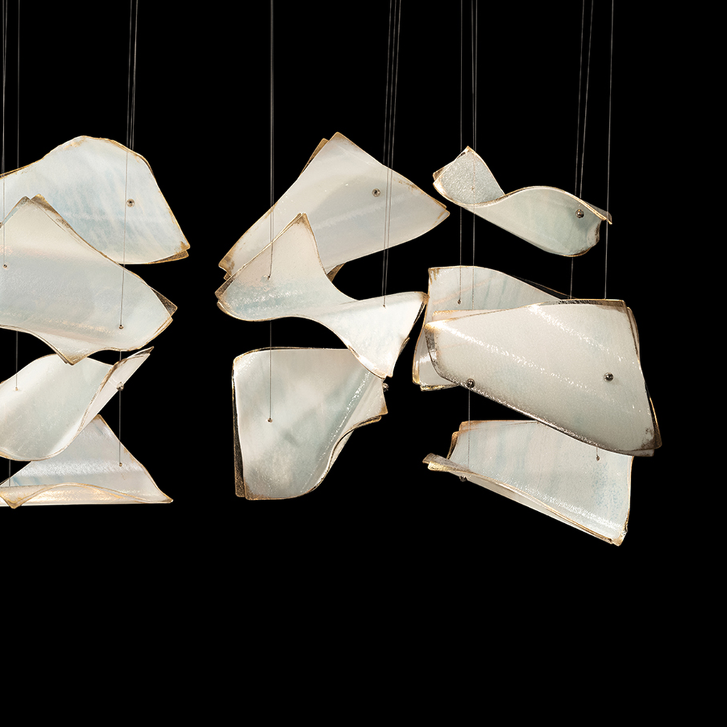Frozen Glass Pages 54-Inch Linear Pendant