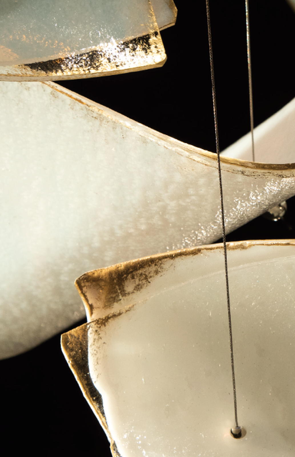Frozen Glass Pages 54-Inch Linear Pendant