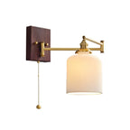 Geometric Ceramic Pull-Chain Wall Light