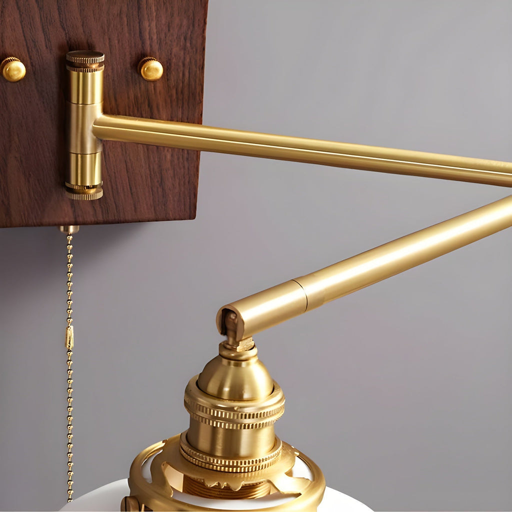 Geometric Ceramic Pull-Chain Wall Light