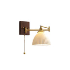 Geometric Ceramic Pull-Chain Wall Light