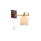 Geometric Ceramic Pull-Chain Wall Light
