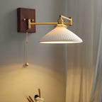 Geometric Ceramic Pull-Chain Wall Light