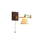 Geometric Ceramic Pull-Chain Wall Light