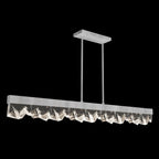 Illuminated Crystal Strata 54.5-Inch Linear Pendant / Silver