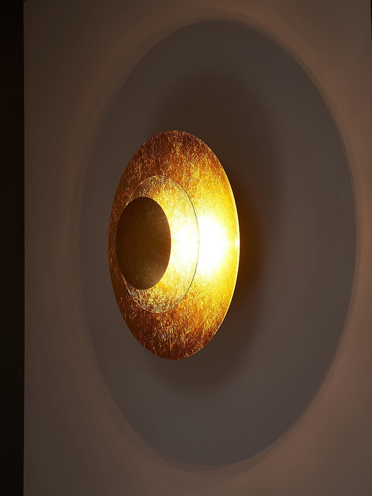 Layered Gold Disc LED Wall Light