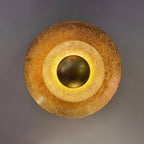 Layered Gold Disc LED Wall Light