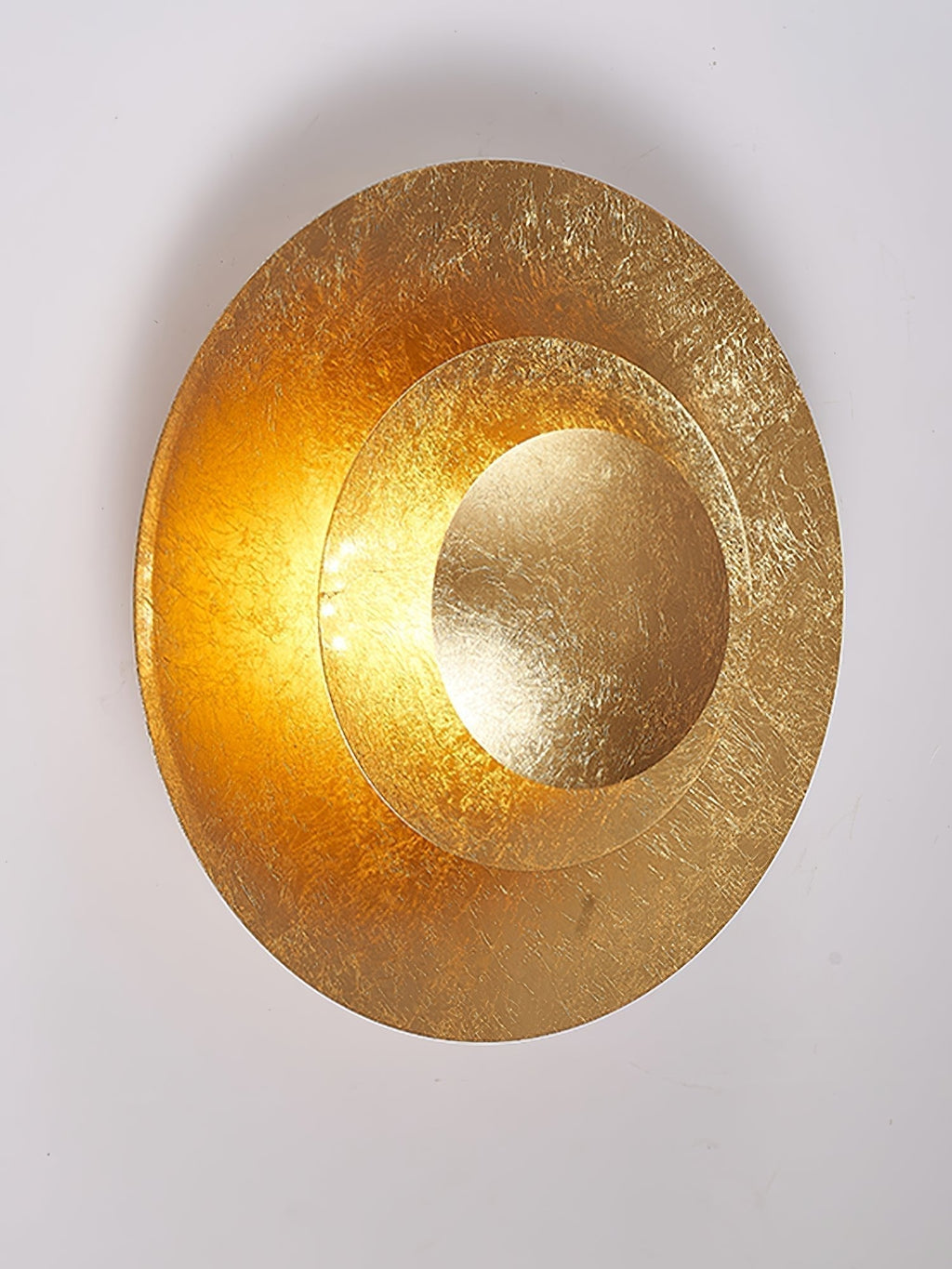 Layered Gold Disc LED Wall Light