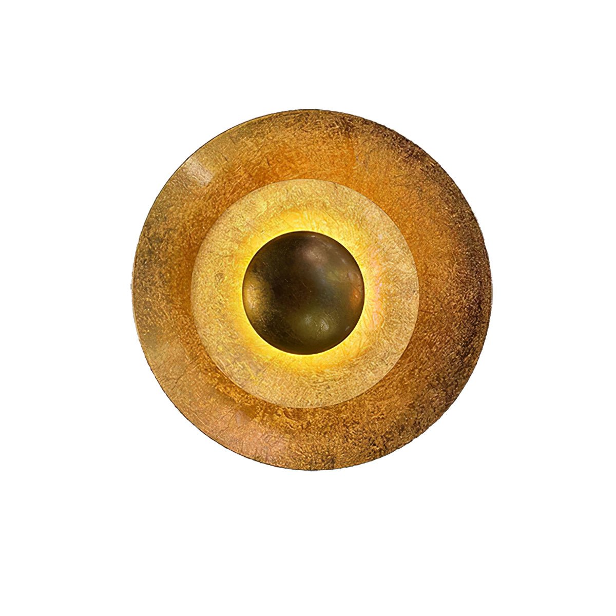 Layered Gold Disc LED Wall Light