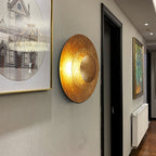Layered Gold Disc LED Wall Light
