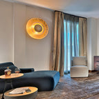 Layered Gold Disc LED Wall Light