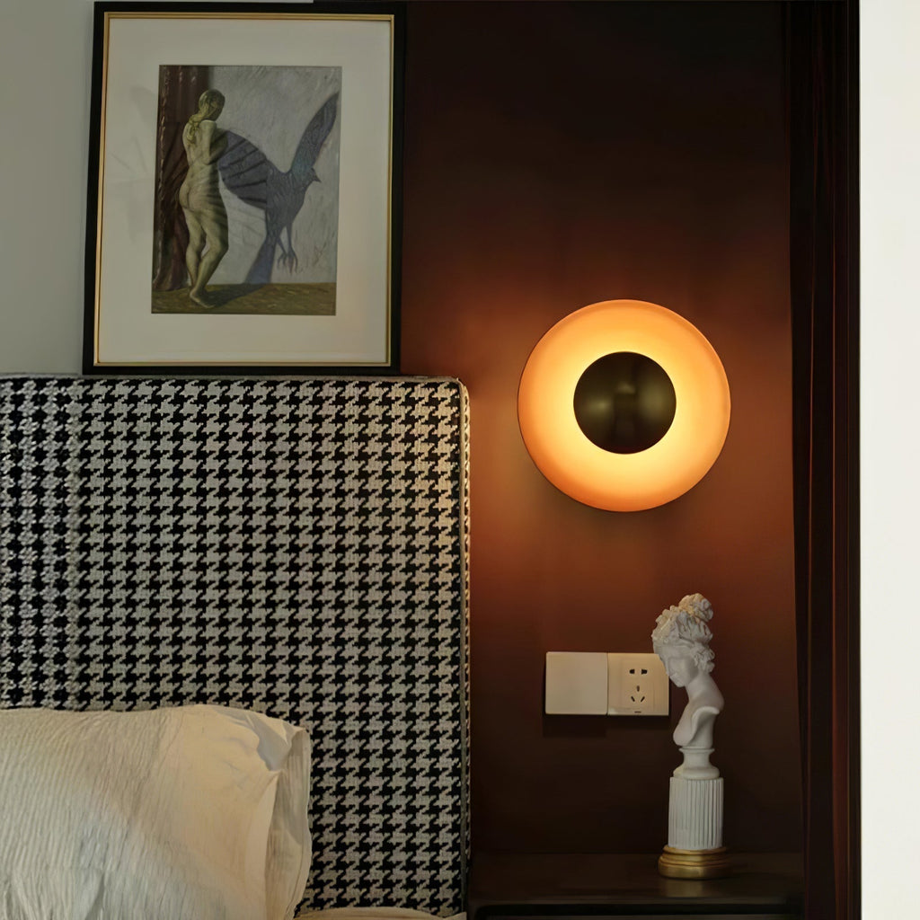 Layered Gold Disc LED Wall Light